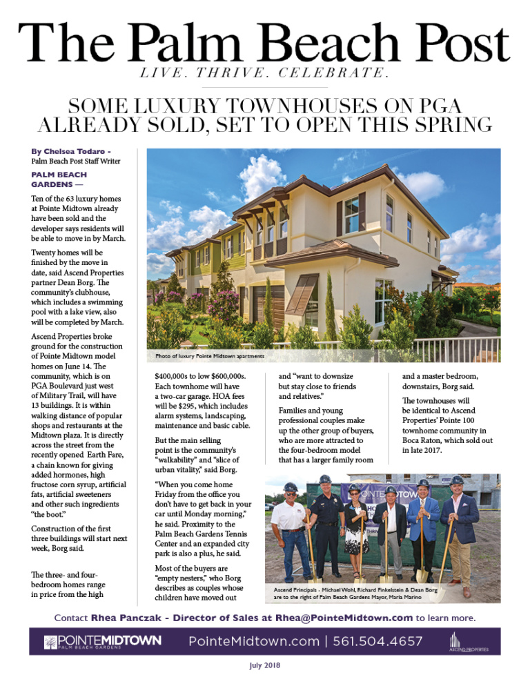 The Palm Beach Post Some Luxury Townhouses on PGA Already Sold